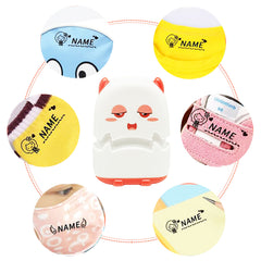 Ogelz Customized Name Stamp For Clothes-Cute White Monster Alien Personalised For Adult Kids Daycare Stickers Tag Label Preschool Nursing Home Washable Dryer Safe