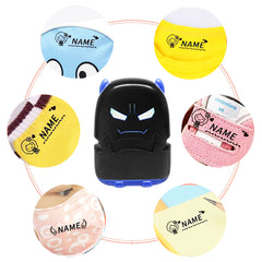 Ogelz Customized Name Stamp For Clothes-Cute Black Monster Alien Personalised For Adult Kids Daycare Stickers Tag Label Preschool Nursing Home Washable Dryer Safe