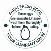 Ogelz 100Pcs Customized Farm Fresh Egg Carton Unwashed Guide Packaging Labels Stickers Stamps Kit Set Personalized for Chicken Duck Stickers Extra Stciky 2 Inch Round (B06)