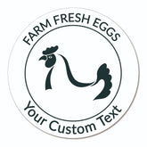 Ogelz 100Pcs Customized Farm Fresh Egg Carton Packaging Labels Stickers Set Personalized for Chicken Duck Stickers Extra Stciky 2 Inch (F05)