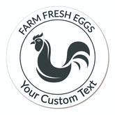 Ogelz 100Pcs Customized Farm Fresh Egg Carton Packaging Labels Stickers Set Personalized for Chicken Duck Stickers Extra Stciky 2 Inch (F09)