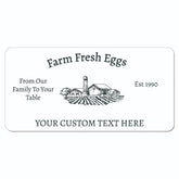 Ogelz 40Pcs Customized Farm Fresh Egg Carton Packaging Labels Stickers Set Personalized for Chicken Duck Stickers Extra Stciky 2X4 Inch Rectangle (G03)