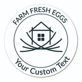 Ogelz 100Pcs Customized Farm Fresh Egg Carton Packaging Labels Stickers Set Personalized for Chicken Duck Stickers Extra Stciky 2 Inch (F04)