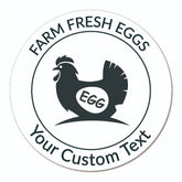 Ogelz 100Pcs Customized Farm Fresh Egg Carton Packaging Labels Stickers Set Personalized for Chicken Duck Stickers Extra Stciky 2 Inch (F07)