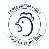 Ogelz 100Pcs Customized Farm Fresh Egg Carton Packaging Labels Stickers Set Personalized for Chicken Duck Stickers Extra Stciky 2 Inch (F02)