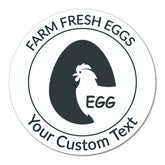 Ogelz 100Pcs Customized Farm Fresh Egg Carton Packaging Labels Stickers Set Personalized for Chicken Duck Stickers Extra Stciky 2 Inch (F08)