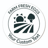 Ogelz 100Pcs Customized Farm Fresh Egg Carton Packaging Labels Stickers Set Personalized for Chicken Duck Stickers Extra Stciky 2 Inch (F10)