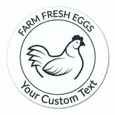 Ogelz 100Pcs Customized Farm Fresh Egg Carton Packaging Labels Stickers Set Personalized for Chicken Duck Stickers Extra Stciky 2 Inch (F03)