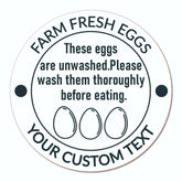 Ogelz 100Pcs Customized Farm Fresh Egg Carton Guide Packaging Labels Stickers Stamps Kit Set Personalized for Chicken Duck Stickers Extra Stciky 2 Inch Round (B01)