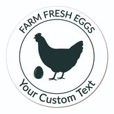Ogelz 100Pcs Customized Farm Fresh Egg Carton Packaging Labels Stickers Set Personalized for Chicken Duck Stickers Extra Stciky 2 Inch (F12)