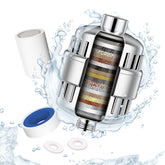 Ogelz Advanced 20 Stage Shower Head Filter for Hard Water Ultimate Chlorine Impurity Removal for Healthier Skin Hair Nails Bathtub Bath Premium Quality Design with Cartridge