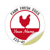 Ogelz 100Pcs Customized Farm Fresh Egg Carton Packaging Labels Stickers Stamps Kit Set Personalized for Chicken Duck Stickers Extra Stciky Waterproof Anti Scratches 2 Inch Round A1