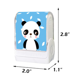 Ogelz Customized Name Stamp For Clothes-Cute Panda SQ Personalised For Adult Kids Daycare Stickers Tag Label Preschool Nursing Home Washable Dryer Safe