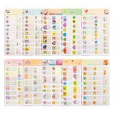 Set of 10 Sheets Different Cartoon Sticker Water Proof Blank Name Tag LabelOgelz