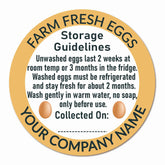 Ogelz 200Pcs Customized Farm Fresh Egg Carton Storage Guide Packaging Labels Stickers Stamps Kit Set Personalized for Chicken Duck Stickers Extra Stciky 2 Inch Round (B05)