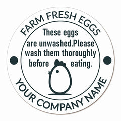 Ogelz 100Pcs Customized Farm Fresh Egg Carton Unwashed Guide Packaging Labels Stickers Stamps Kit Set Personalized for Chicken Duck Stickers Extra Stciky 2 Inch Round (B06)