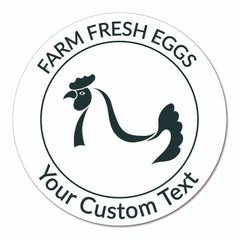 Ogelz 100Pcs Customized Farm Fresh Egg Carton Packaging Labels Stickers Set Personalized for Chicken Duck Stickers Extra Stciky 2 Inch (F05)