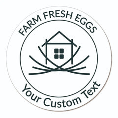 Ogelz 100Pcs Customized Farm Fresh Egg Carton Packaging Labels Stickers Set Personalized for Chicken Duck Stickers Extra Stciky 2 Inch (F04)