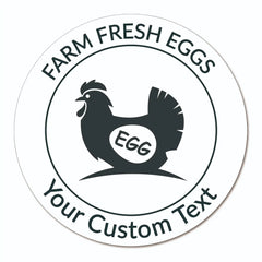 Ogelz 100Pcs Customized Farm Fresh Egg Carton Packaging Labels Stickers Set Personalized for Chicken Duck Stickers Extra Stciky 2 Inch (F07)