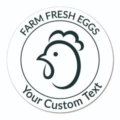 Ogelz 100Pcs Customized Farm Fresh Egg Carton Packaging Labels Stickers Set Personalized for Chicken Duck Stickers Extra Stciky 2 Inch (F02)
