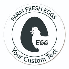 Ogelz 100Pcs Customized Farm Fresh Egg Carton Packaging Labels Stickers Set Personalized for Chicken Duck Stickers Extra Stciky 2 Inch (F08)
