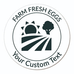 Ogelz 100Pcs Customized Farm Fresh Egg Carton Packaging Labels Stickers Set Personalized for Chicken Duck Stickers Extra Stciky 2 Inch (F10)