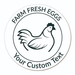 Ogelz 100Pcs Customized Farm Fresh Egg Carton Packaging Labels Stickers Set Personalized for Chicken Duck Stickers Extra Stciky 2 Inch (F03)