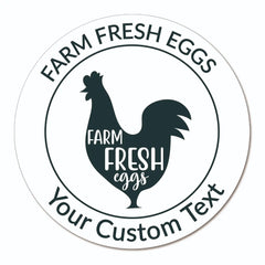 Ogelz 100Pcs Customized Farm Fresh Egg Carton Packaging Labels Stickers Set Personalized for Chicken Duck Stickers Extra Stciky 2 Inch (F01)