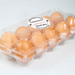 Ogelz 100Pcs Customized Farm Fresh Egg Carton Collection Date Guide Packaging Labels Stickers Stamps Kit Set Personalized for Chicken Duck Stickers Extra Stciky 2 Inch Round (B07)