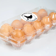 Ogelz 100Pcs Customized Farm Fresh Egg Carton Packaging Labels Stickers Set Personalized for Chicken Duck Stickers Extra Stciky 2 Inch (F12)