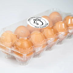 Ogelz 100Pcs Customized Farm Fresh Egg Carton Packaging Labels Stickers Set Personalized for Chicken Duck Stickers Extra Stciky 2 Inch (F02)