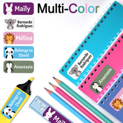 Ogelz Personalized Name Labels for Kids Custom Stcikers Washable for Clothes and Gear Non Iron Waterproof for Kids Stuff Daycare Toddlers School Supplies Water Bottle Camp Unicorn Theme Extra Large