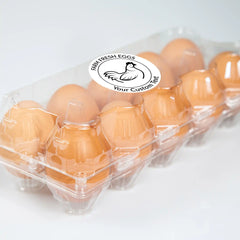 Ogelz 100Pcs Customized Farm Fresh Egg Carton Packaging Labels Stickers Set Personalized for Chicken Duck Stickers Extra Stciky 2 Inch (F03)