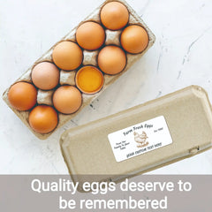 Ogelz 40Pcs Customized Farm Fresh Egg Carton Packaging Labels Stickers Set Personalized for Chicken Duck Stickers Extra Stciky 2X4 Inch Rectangle (G02)