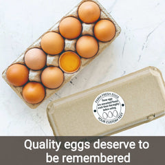 Ogelz 100Pcs Customized Farm Fresh Egg Carton Guide Packaging Labels Stickers Stamps Kit Set Personalized for Chicken Duck Stickers Extra Stciky 2 Inch Round (B01)