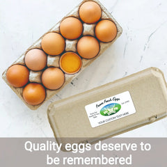 Ogelz 40Pcs Customized Farm Fresh Egg Carton Packaging Labels Stickers Set Personalized for Chicken Duck Stickers Extra Stciky 2X4 Inch Rectangle (G06)