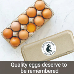 Ogelz 100Pcs Customized Farm Fresh Egg Carton Packaging Labels Stickers Set Personalized for Chicken Duck Stickers Extra Stciky 2 Inch (F06)