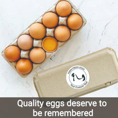 Ogelz 100Pcs Customized Farm Fresh Egg Carton Packaging Labels Stickers Set Personalized for Chicken Duck Stickers Extra Stciky 2 Inch (F05)