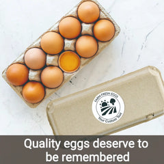 Ogelz 100Pcs Customized Farm Fresh Egg Carton Packaging Labels Stickers Set Personalized for Chicken Duck Stickers Extra Stciky 2 Inch (F10)