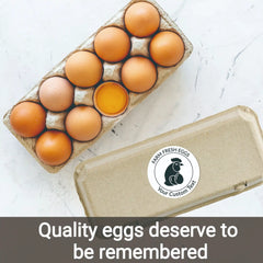 Ogelz 100Pcs Customized Farm Fresh Egg Carton Packaging Labels Stickers Set Personalized for Chicken Duck Stickers Extra Stciky 2 Inch (F11)