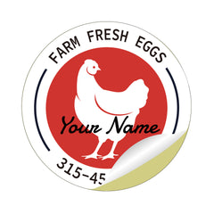 Ogelz 100Pcs Customized Farm Fresh Egg Carton Packaging Labels Stickers Stamps Kit Set Personalized for Chicken Duck Stickers Extra Stciky Waterproof Anti Scratches 2 Inch Round A11