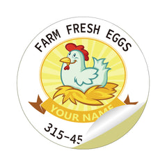 Ogelz 100Pcs Customized Farm Fresh Egg Carton Packaging Labels Stickers Stamps Kit Set Personalized for Chicken Duck Stickers Extra Stciky Waterproof Anti Scratches 2 Inch Round A9