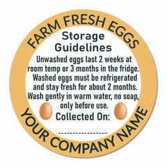 Ogelz 200Pcs Customized Farm Fresh Egg Carton Storage Guide Packaging Labels Stickers Stamps Kit Set Personalized for Chicken Duck Stickers Extra Stciky 2 Inch Round (B05)